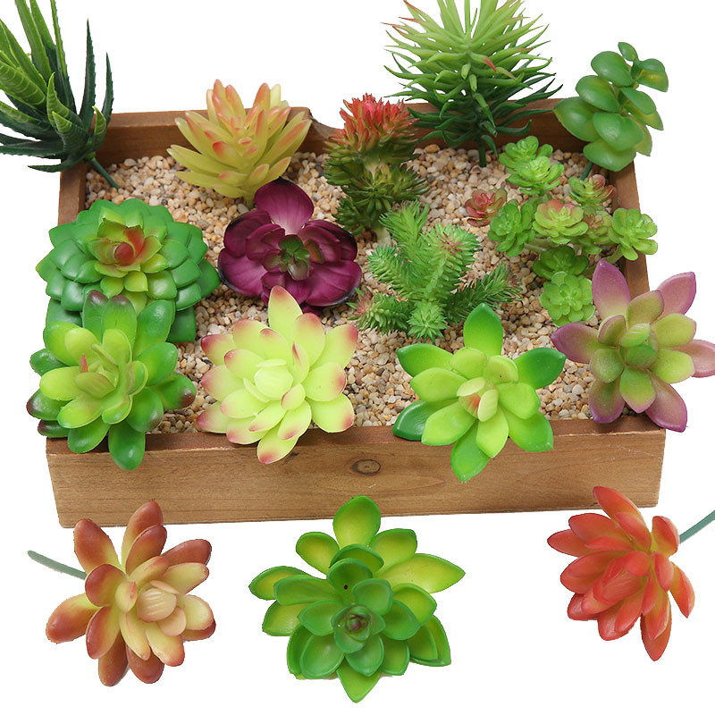 Plant Desk Mini - Plantas suculentas artificiais para decoração doméstica,