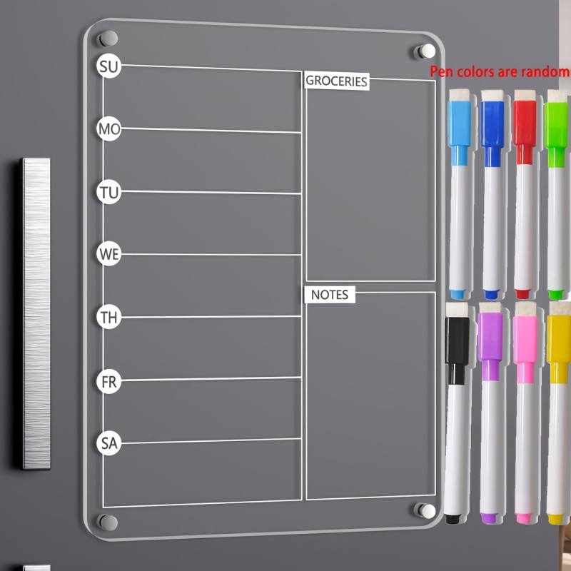 Magnetic Calendar Board - Quadro Magnético de Planejamento de Refeições