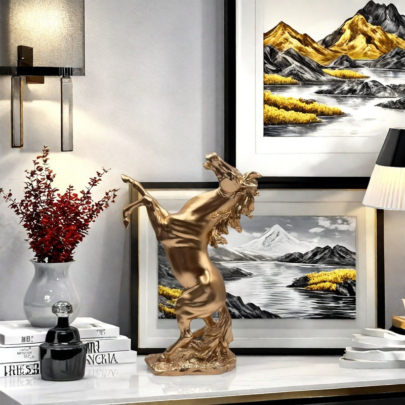 Home Office Means - Ornamento de resina de luxo leve