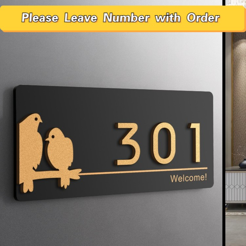 Address Home Office - Personalizado Acrílico Placas De Porta, Número