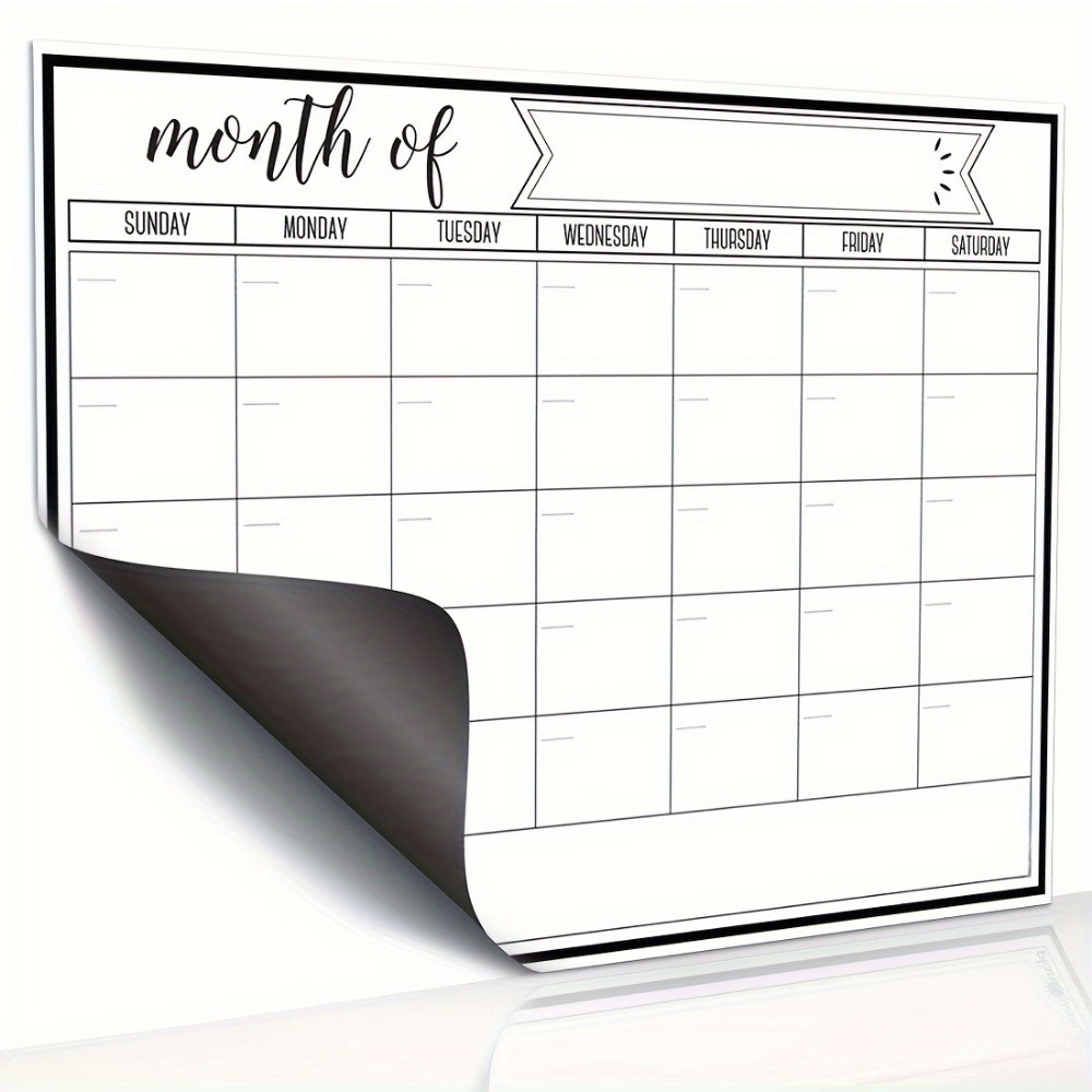 Magnetic Calendar Board - 1 unidade de calendário magnético de