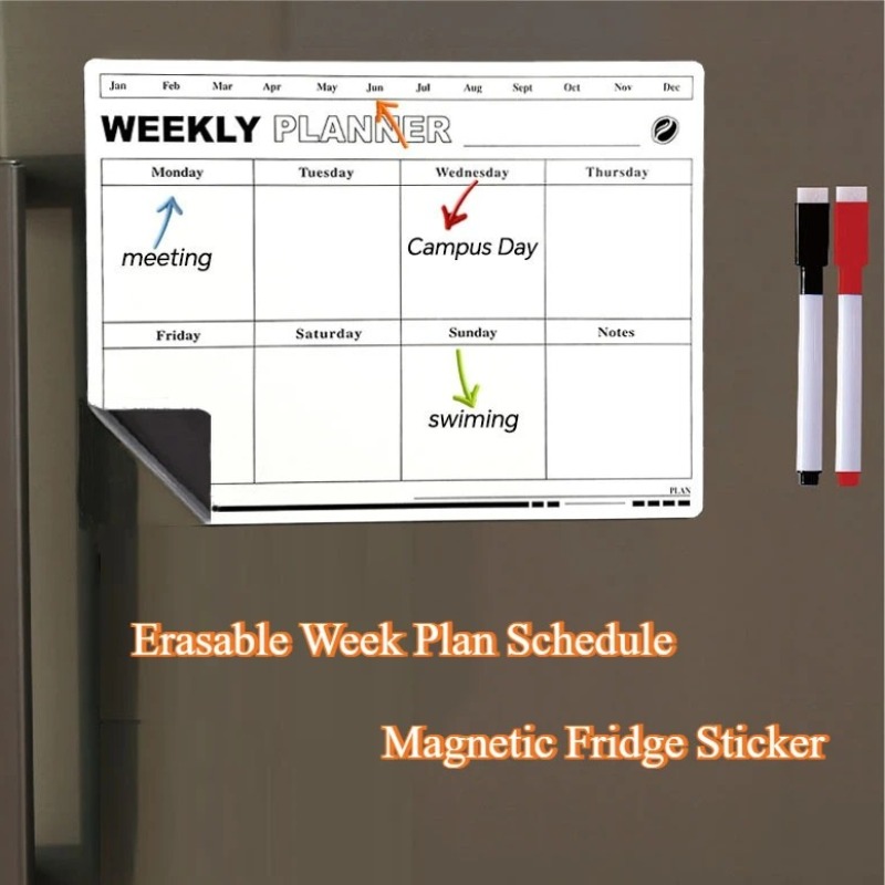 Magnetic Calendar Board - Calendário de programação de plano semanal