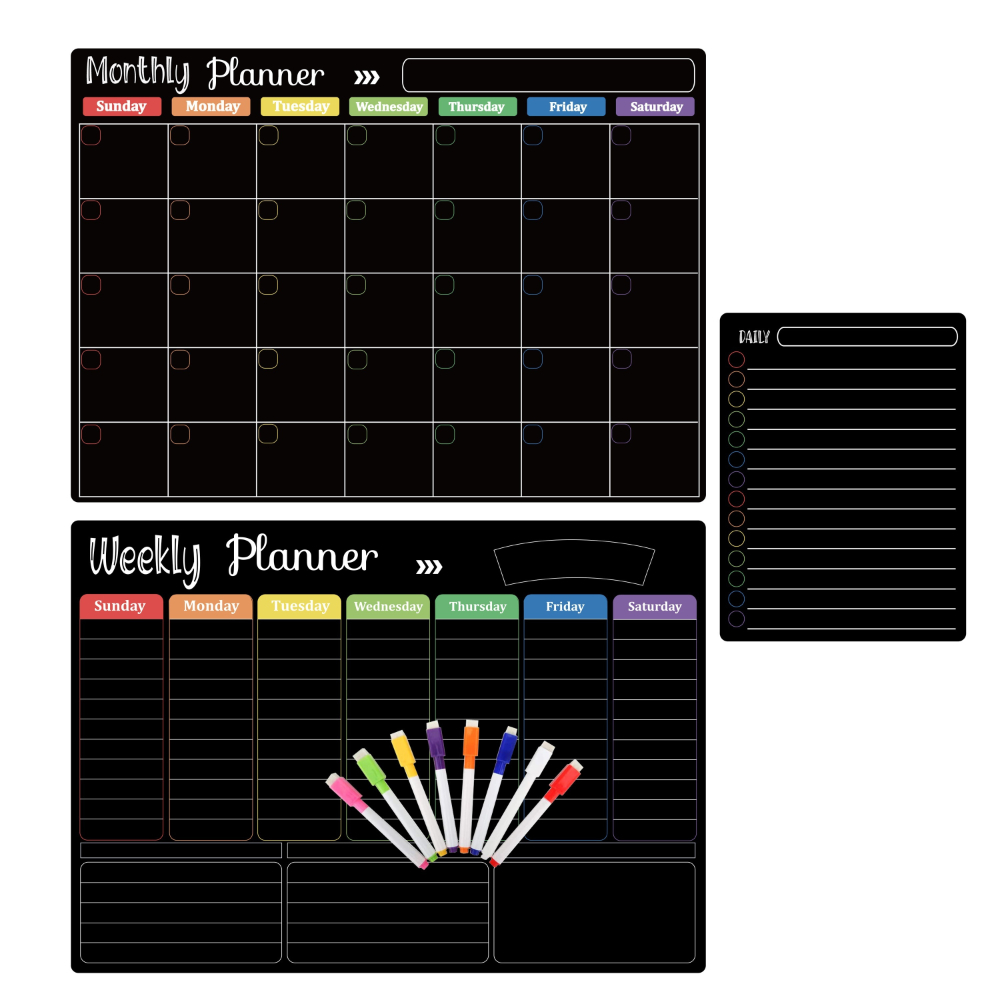 Magnetic Calendar Board - Calendário Magnético para Refrigerador, Organizador Mensal