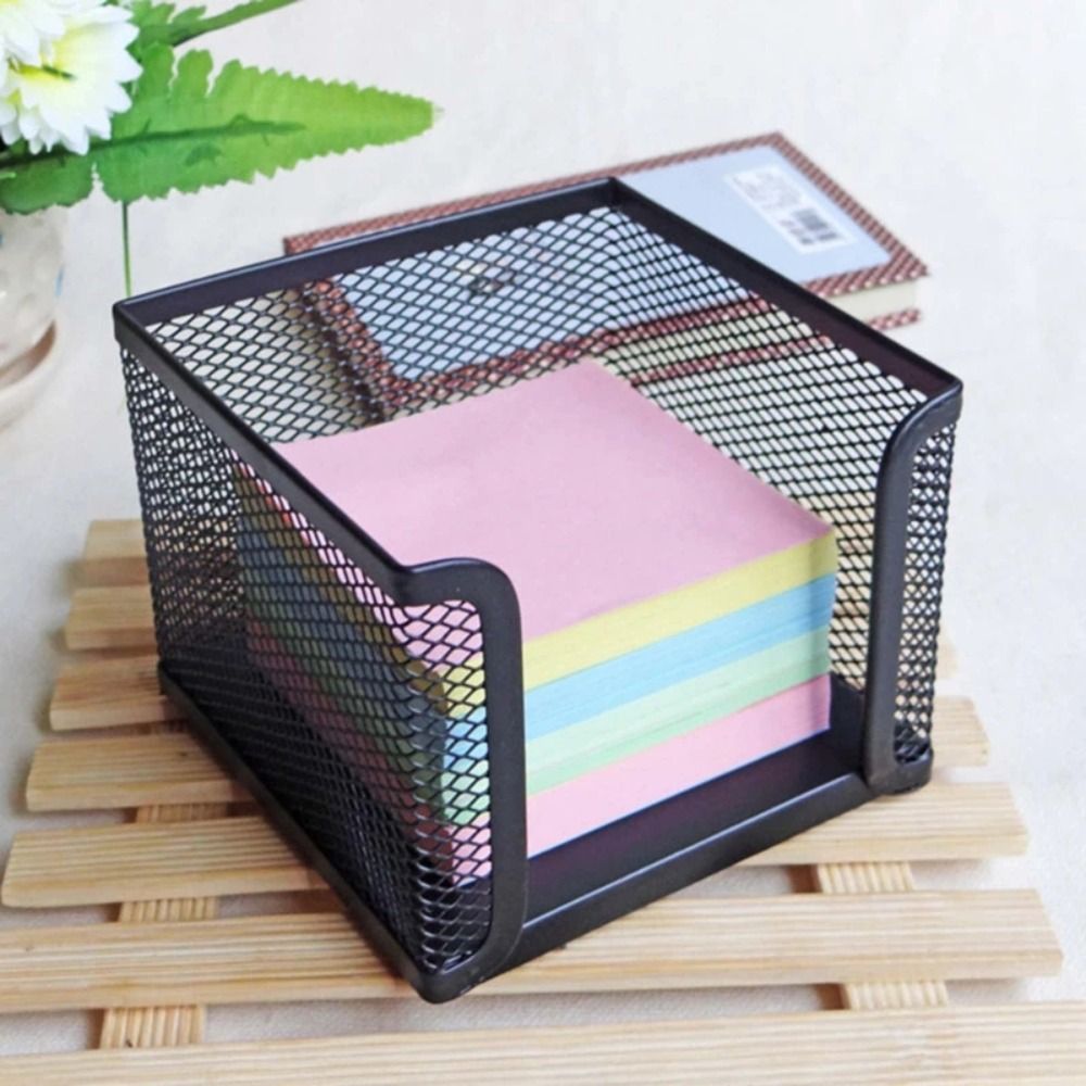 Sticky Note Dispenser - Portátil Metal Mesh Cube Box, Material