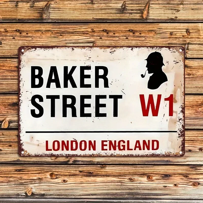 Placa de Metal Baker Street W1 - Address Home Office avaliação e preço