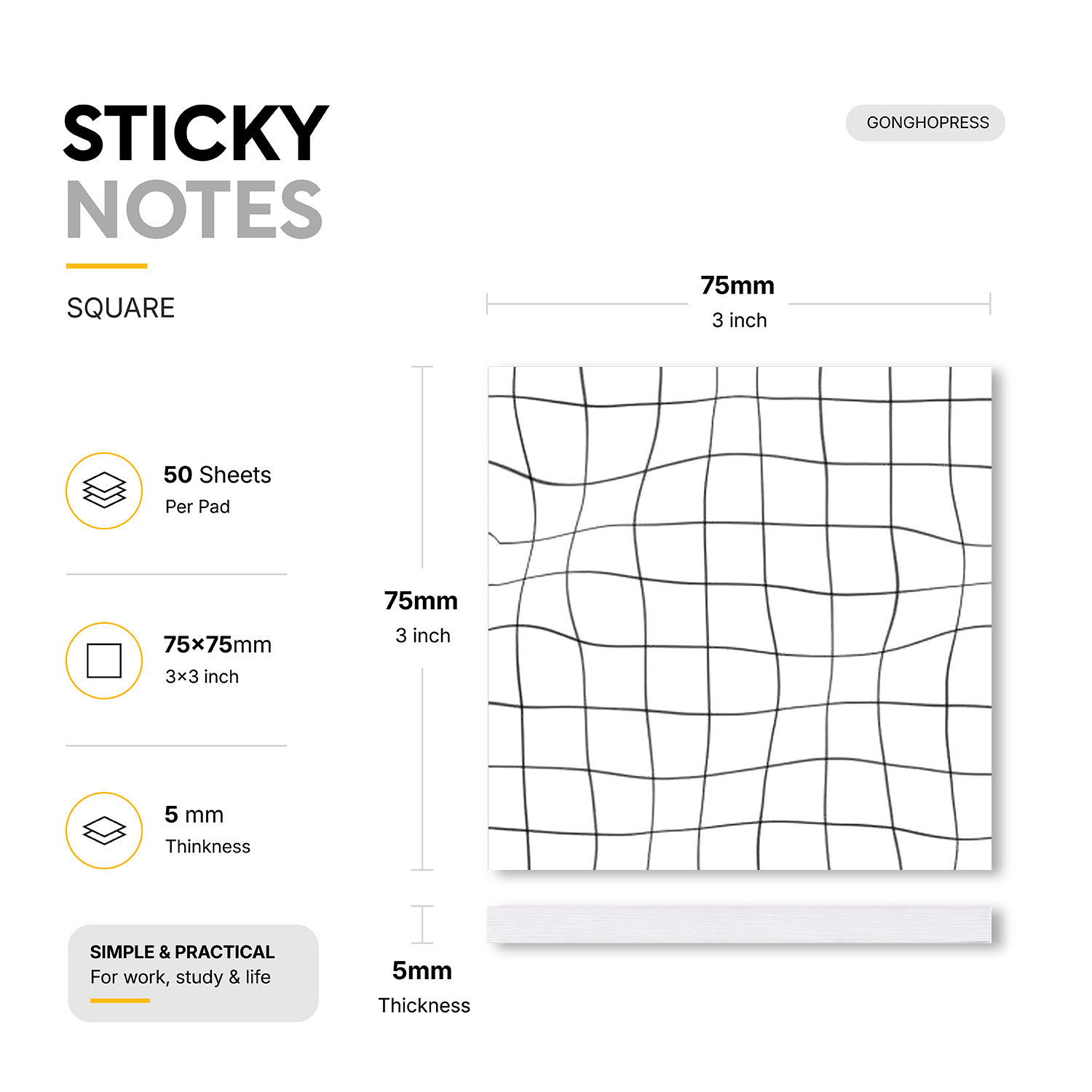 Conjunto de 2 Blocos de Notas  - Sticky Note Dispenser avaliação e preço