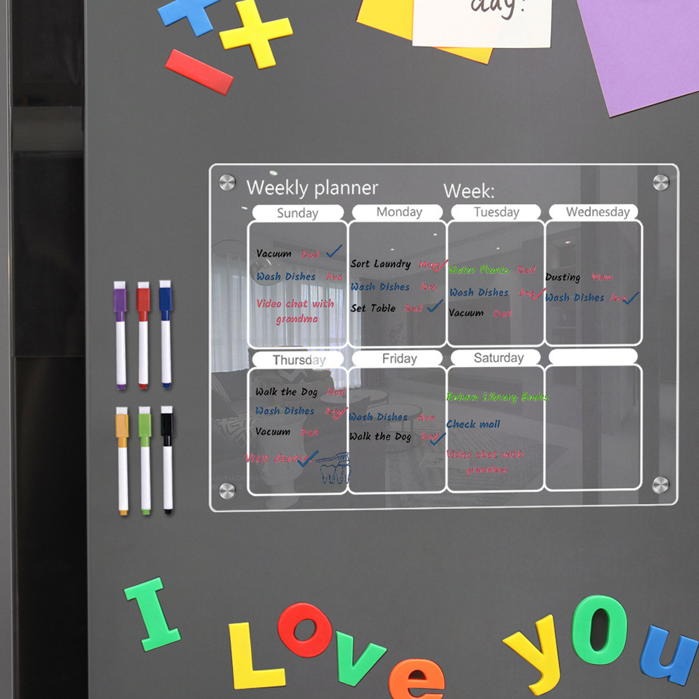 Ímã de geladeira calendário pl - Magnetic Calendar Board avaliação e preço