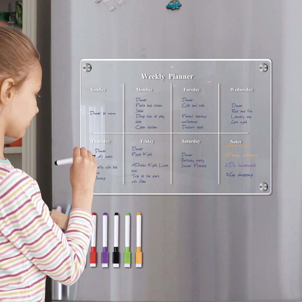 Ímã de geladeira calendário pl - Magnetic Calendar Board avaliação e preço