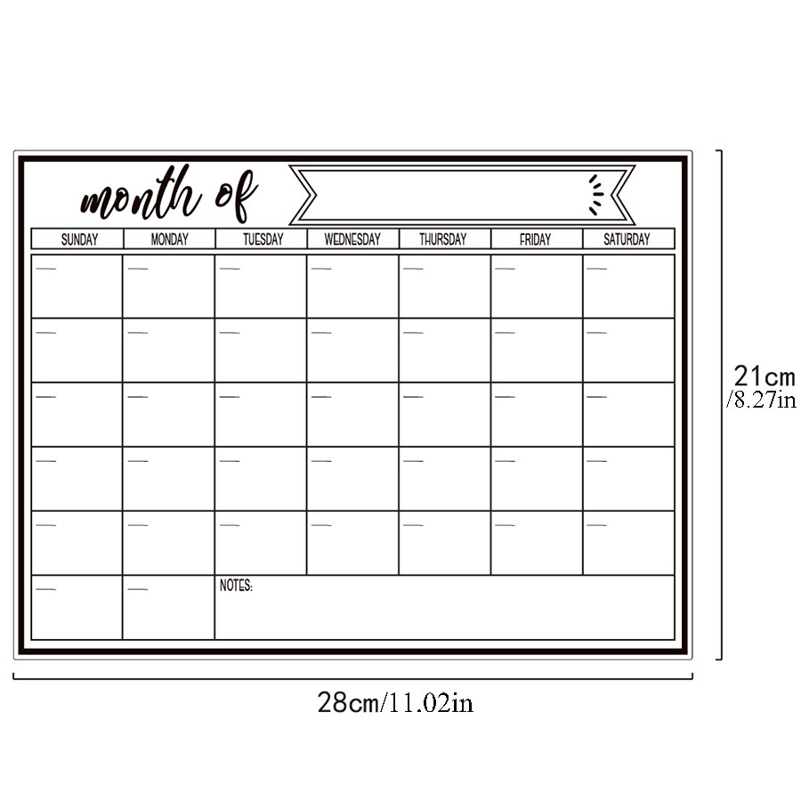Adesivo Magnético para Geladei - Magnetic Calendar Board avaliação e preço