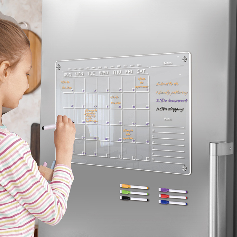 Clear Acrílico Imã de geladeir - Magnetic Calendar Board avaliação e preço