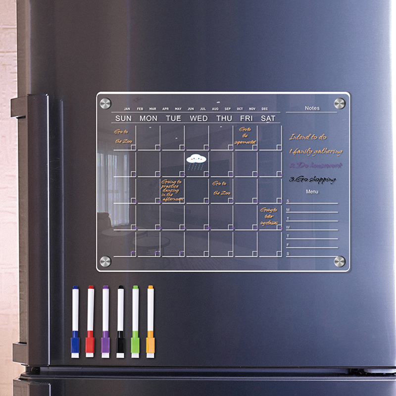 Clear Acrílico Imã de geladeir - Magnetic Calendar Board avaliação e preço