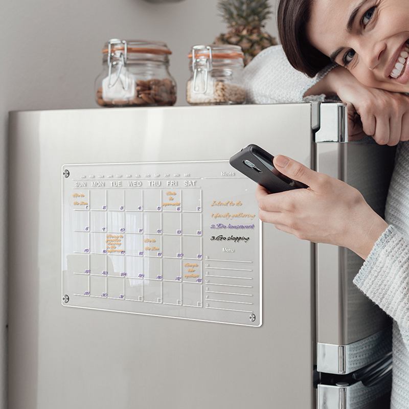 Clear Acrílico Imã de geladeir - Magnetic Calendar Board avaliação e preço