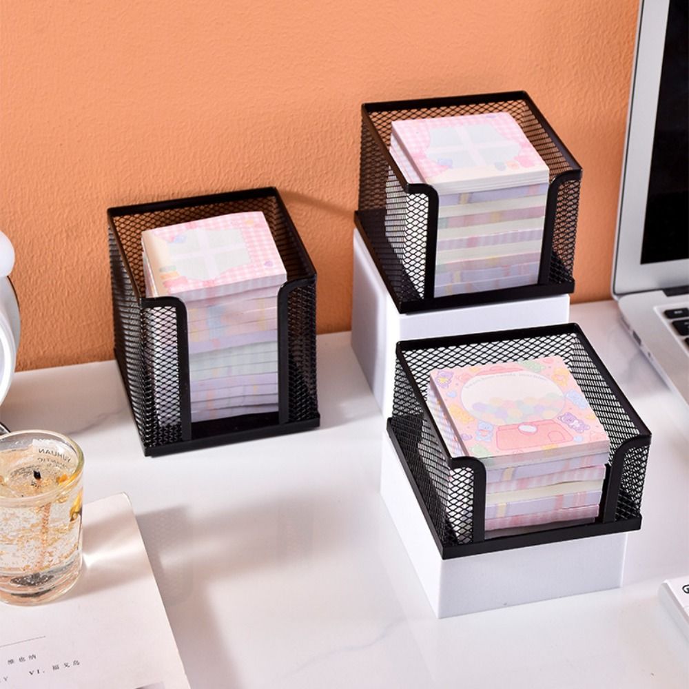 Cubo de papel de malha preta m - Sticky Note Dispenser avaliação e preço