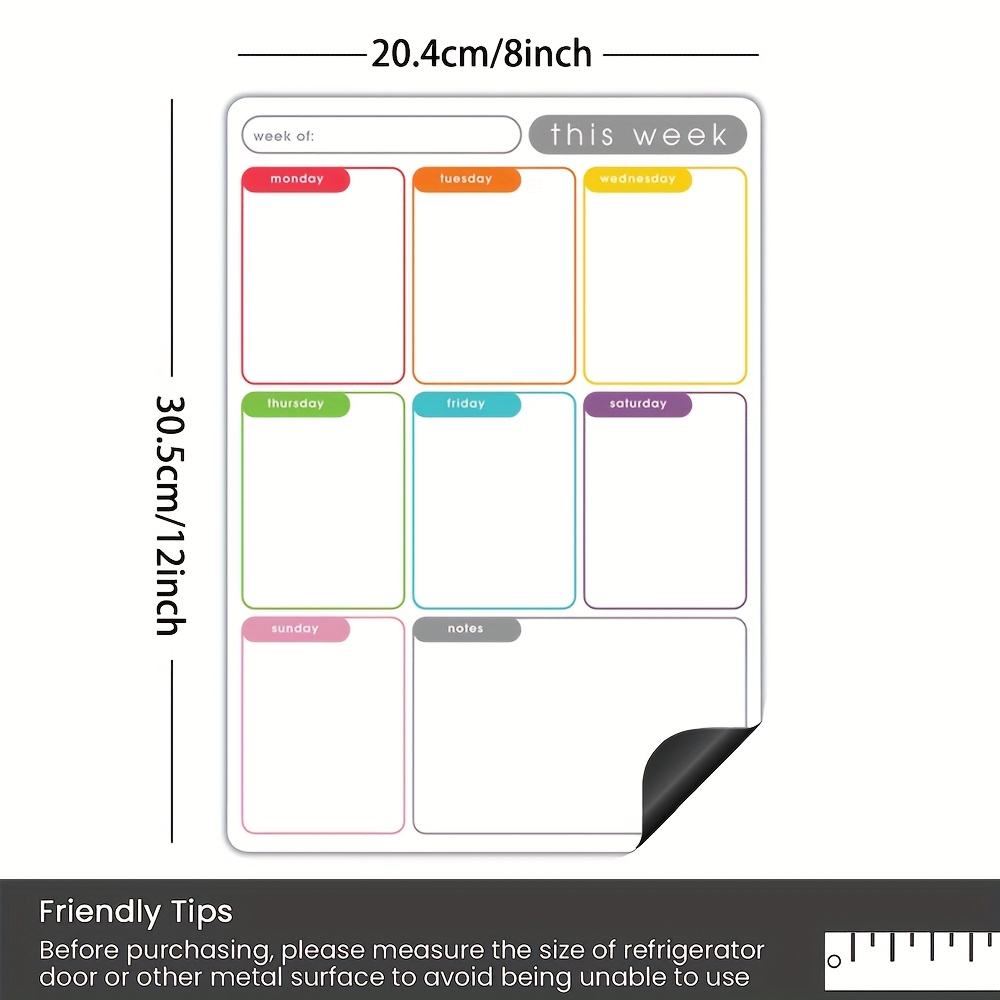 Planejador Semanal Magnético A - Magnetic Calendar Board avaliação e preço