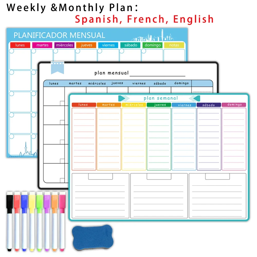 Planejador semanal e mensal ma - Magnetic Calendar Board avaliação e preço