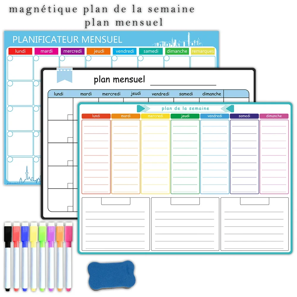 Planejador semanal e mensal ma - Magnetic Calendar Board avaliação e preço