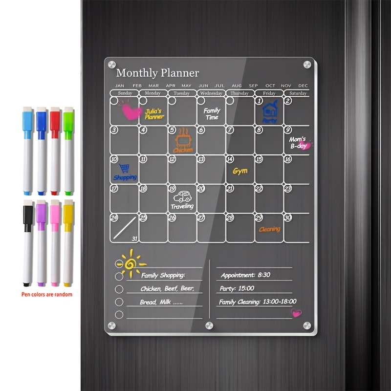 Calendário Magnético de Acríli - Magnetic Calendar Board avaliação e preço
