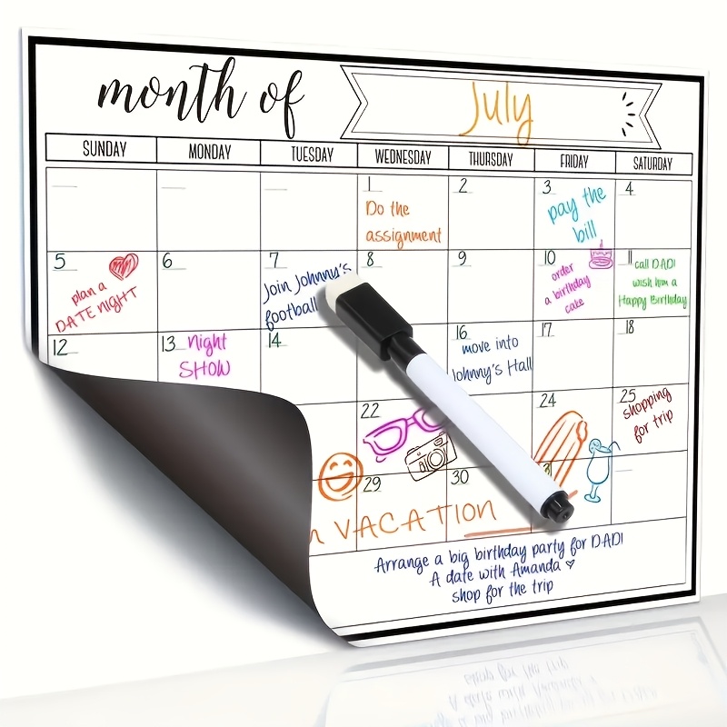 Conjunto de 4 peças de ímãs pa - Magnetic Calendar Board avaliação e preço