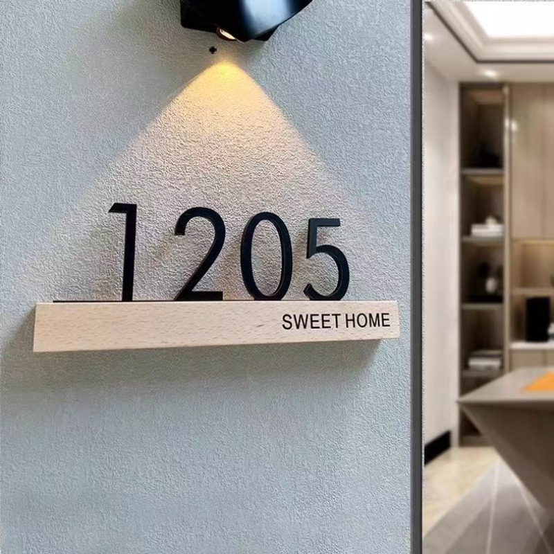 Placa de porta acrílica, sinal - Address Home Office avaliação e preço