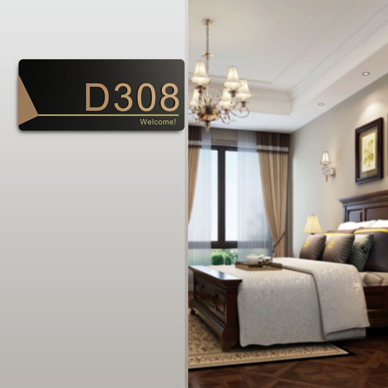 Placa de porta moderna em acrí - Address Home Office avaliação e preço