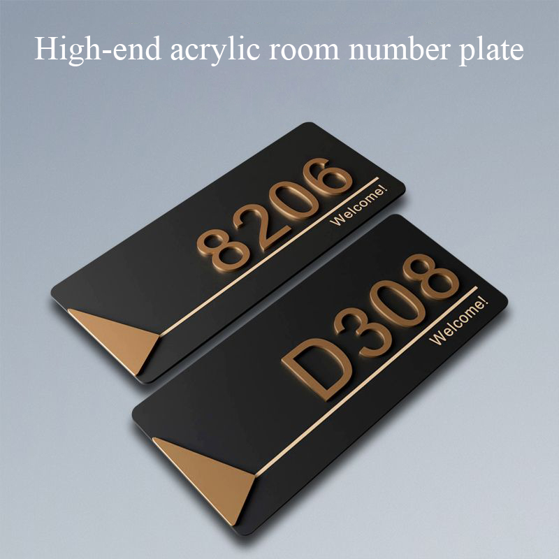 Placa de porta moderna em acrí - Address Home Office avaliação e preço