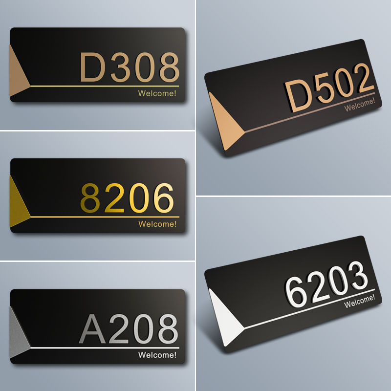 Placa de porta moderna em acrí - Address Home Office avaliação e preço