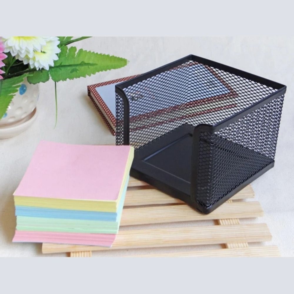 Portátil Metal Mesh Cube Box,  - Sticky Note Dispenser avaliação e preço