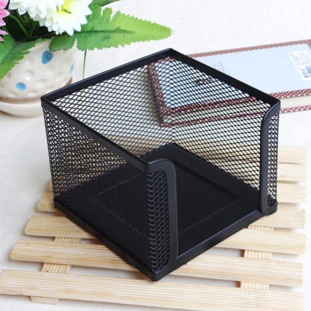 Portátil Metal Mesh Cube Box,  - Sticky Note Dispenser avaliação e preço
